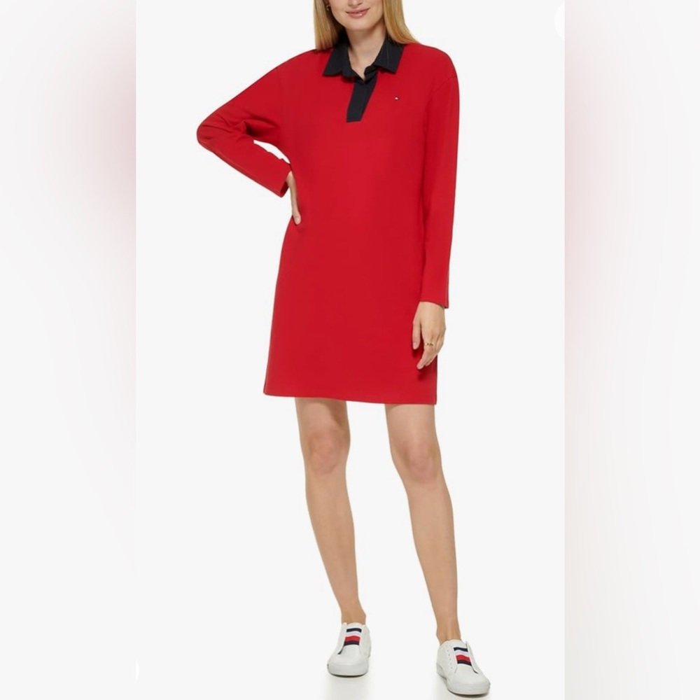 Tommy Hilfiger Women’s Red Sweater Dress Size XL